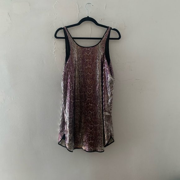 Zara Sparkle Mini Dress Large - Picture 2 of 2